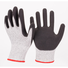 Atmungsaktiver Nitril- / Anti-Rutsch-HPPE-Liner schnittfest / Nylon-Handschuhe